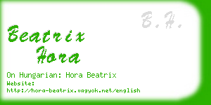 beatrix hora business card